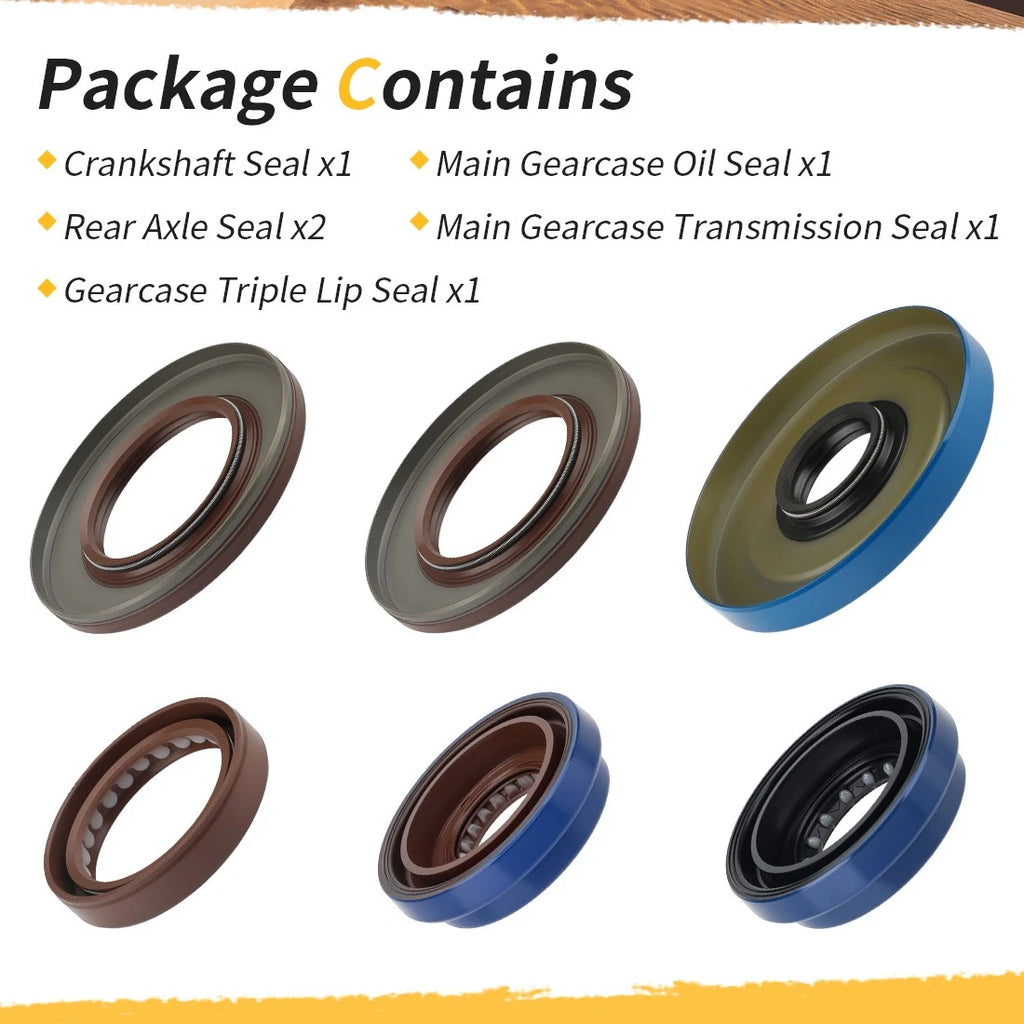 6 Transmission Oil Seals Kit for Polaris General 1000, XP 1000, PRO XD (2016–2023) 3610284