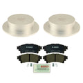 Set of 2 Rear Solid Rotors & Ceramic Brake Pads for RX350 (2007–2022)