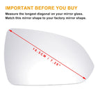 Right Side White Mirror Glass for Hyundai Accent (2018–2020)