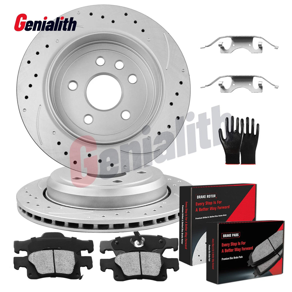 Rear G-coated Disc Brake Rotors & Ceramic Brake Pads for Dodge Durango (2011–2023)