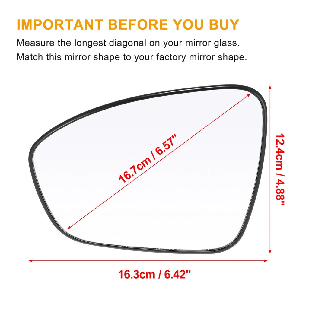 Left Side Mirror Glass with Backing Plate for Nissan Sentra (2020–2021)