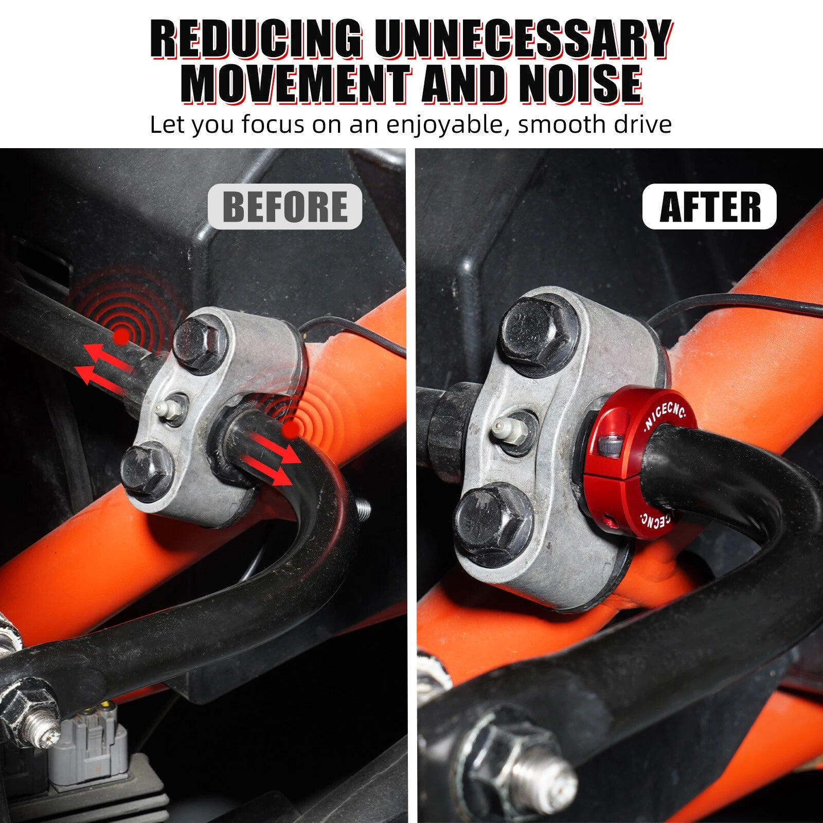 2X Rear Sway Bar Clamping Collars for Can-Am Maverick X3 RR R (2017–2023)