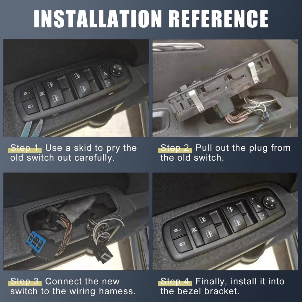 Car Window Switch Button Panel for Ram 5500 (2010–2023) 68231805AA