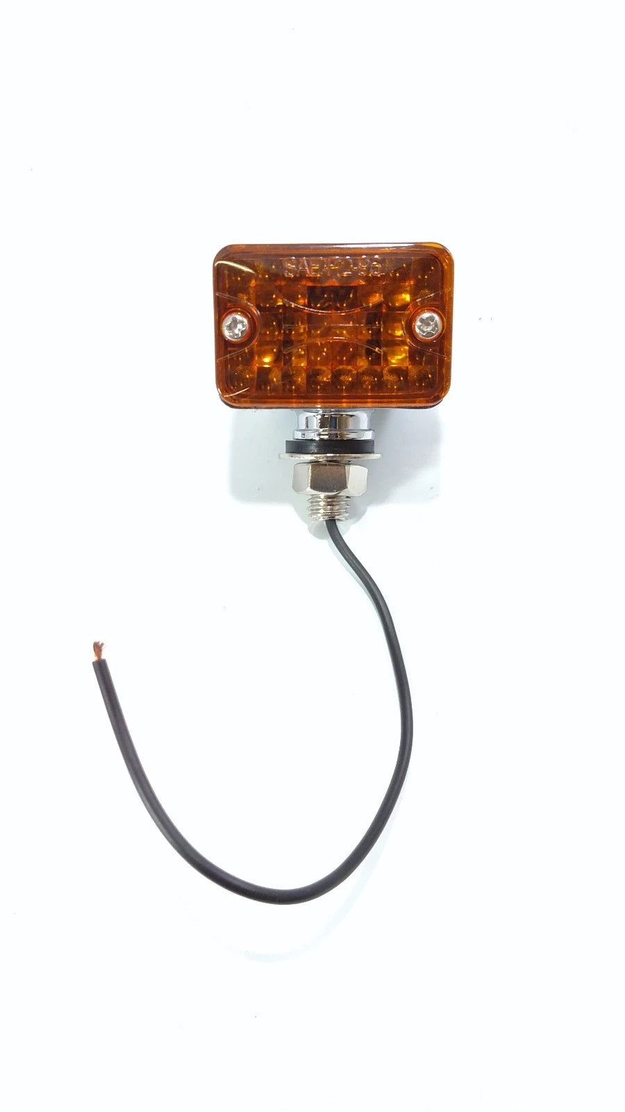 Small Amber Turn Signal Indicator Lights Chrome Replacement for Hot Rod (—)
