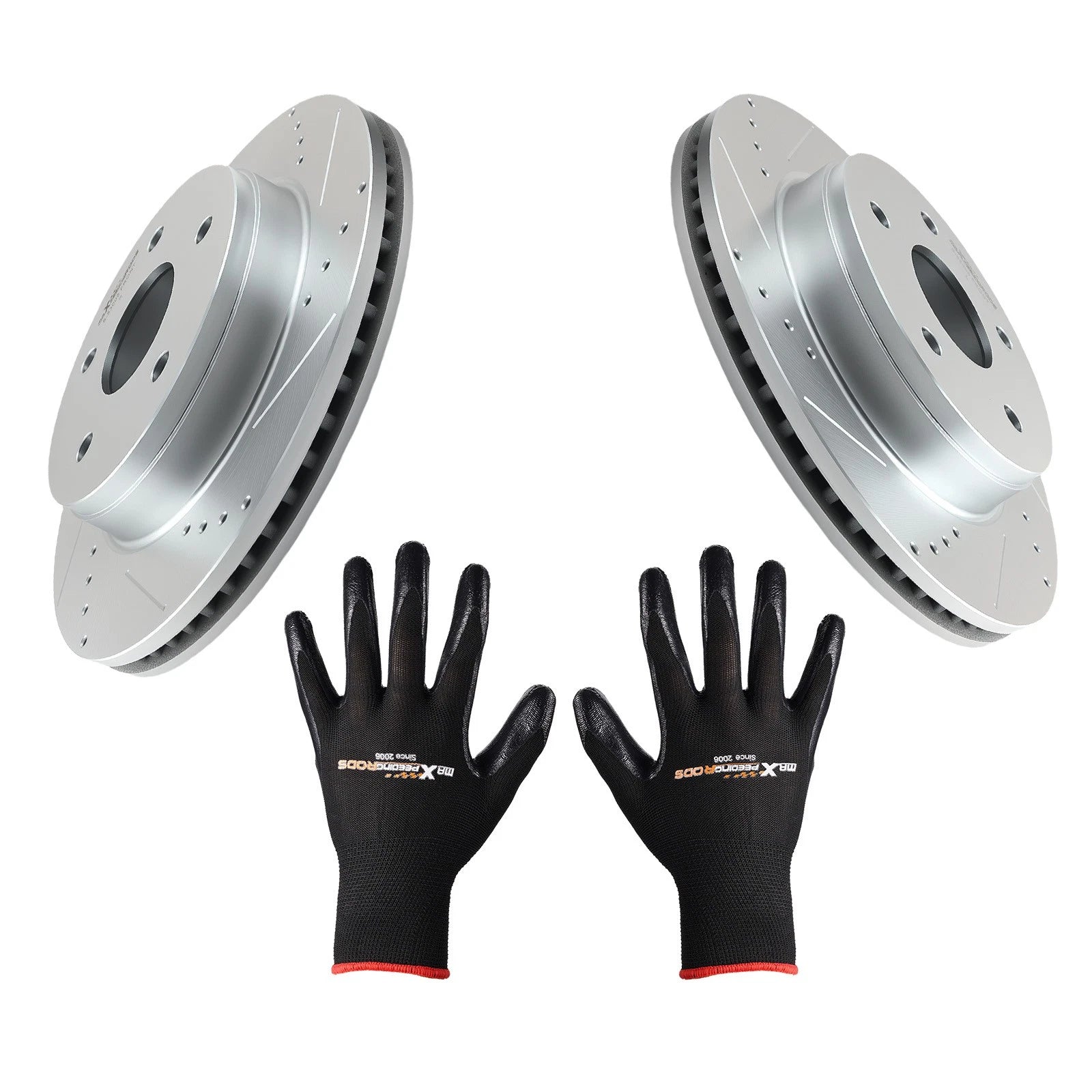 Front Drilled & Slotted Brake Rotors Kit for Ram 1500 Classic (2019–2023) S-53005