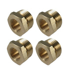 Set of 4 Brass Hose Bushings 3/4" GHT Male to 3/8" NPT Female Adapter