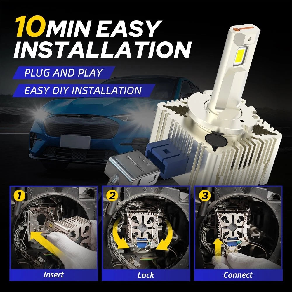 D1S LED Light Bulb for High Low Beam Replacement (6000K)