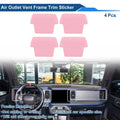 Set of 4 Air Condition Outlet Vent Trim Cover Frames for Ford Bronco (2021–2024) Pink