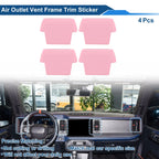 Set of 4 Air Condition Outlet Vent Trim Cover Frames for Ford Bronco (2021–2024) Pink