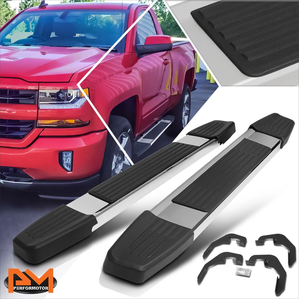 Set of 2 Step Pad Side Nerf Bar Running Boards for Silverado/Sierra (2007–2019)