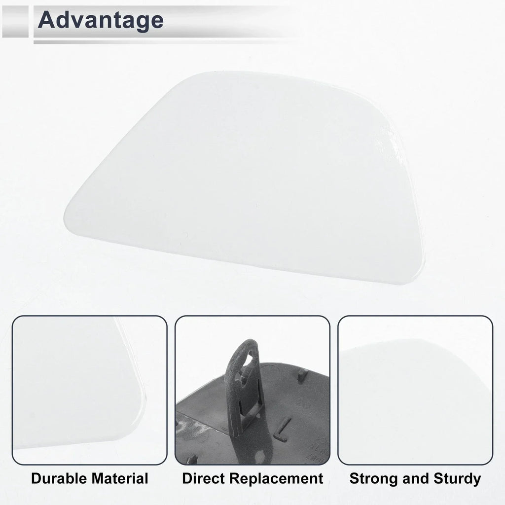 Front Left Side Bumper Headlight Washer Nozzle Cover Cap for BMW 535i White