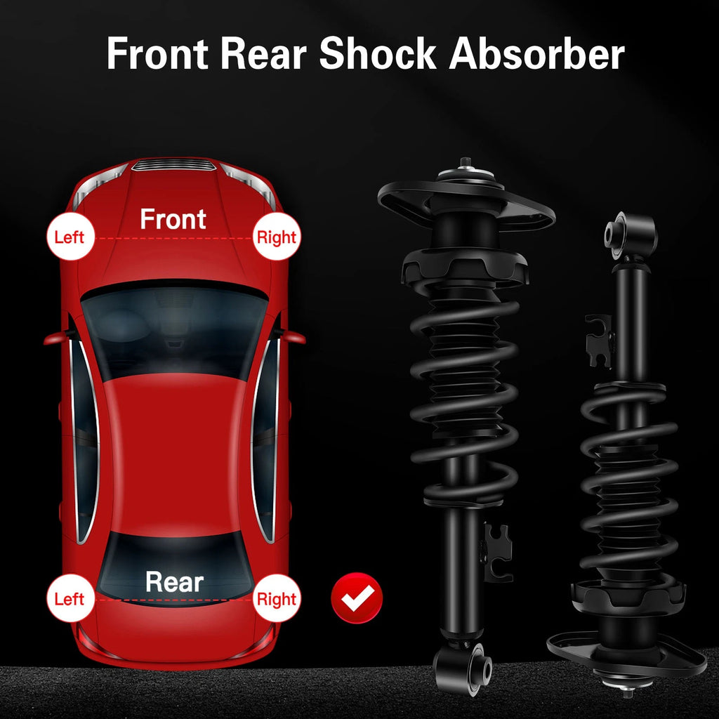 Set of 2 Rear Complete Struts & Coil Spring for Mini Cooper (2002-2008)