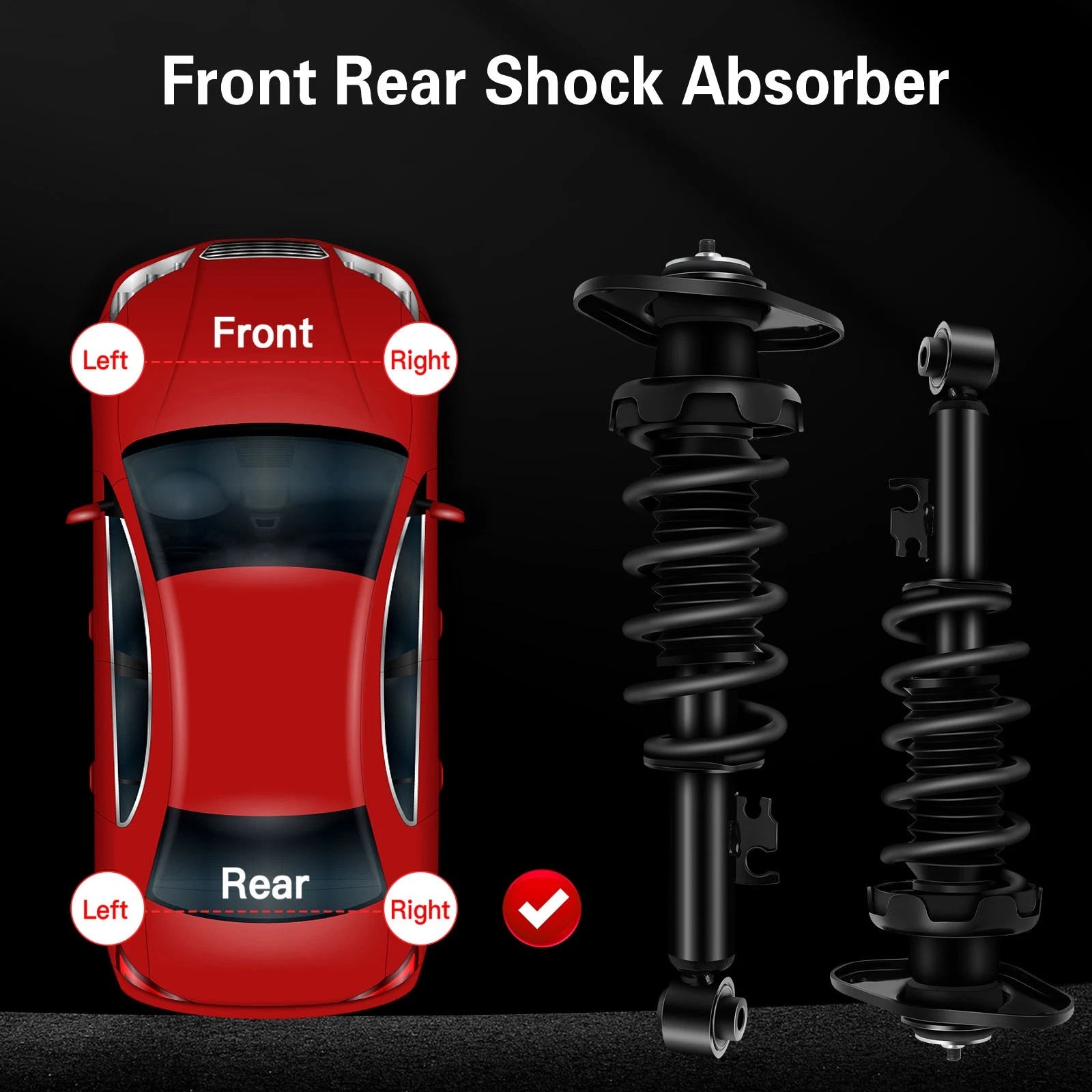 Set of 2 Rear Complete Struts & Coil Spring for Mini Cooper (2002-2008)