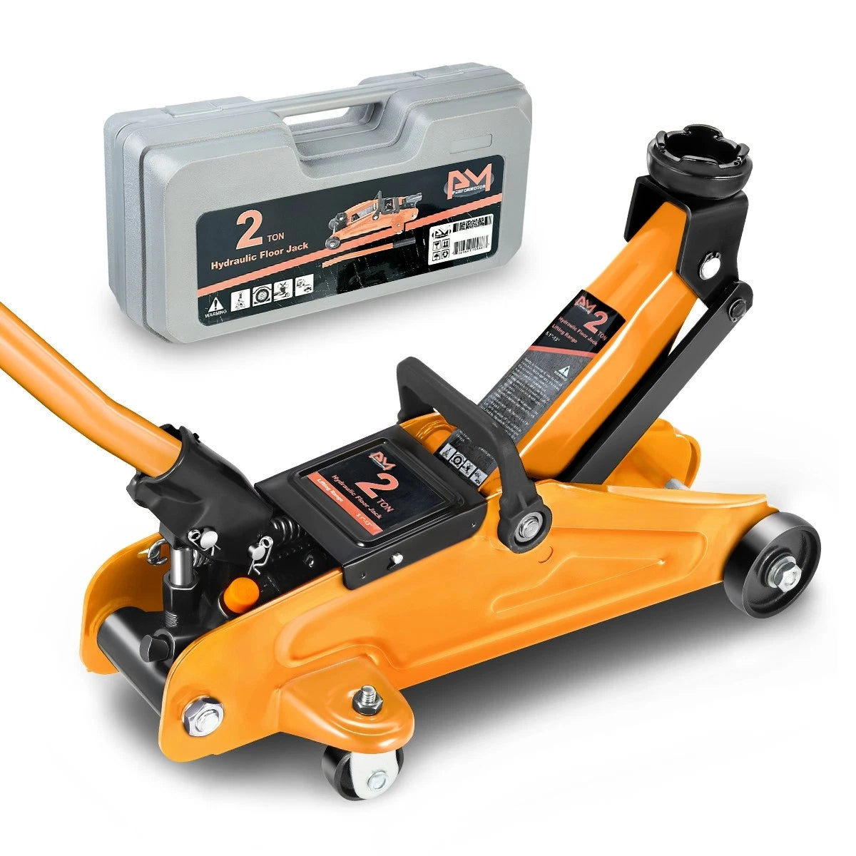 2 Ton Hydraulic Floor Jack for Universal Use (5.1-13 in, 4000 lbs Capacity)