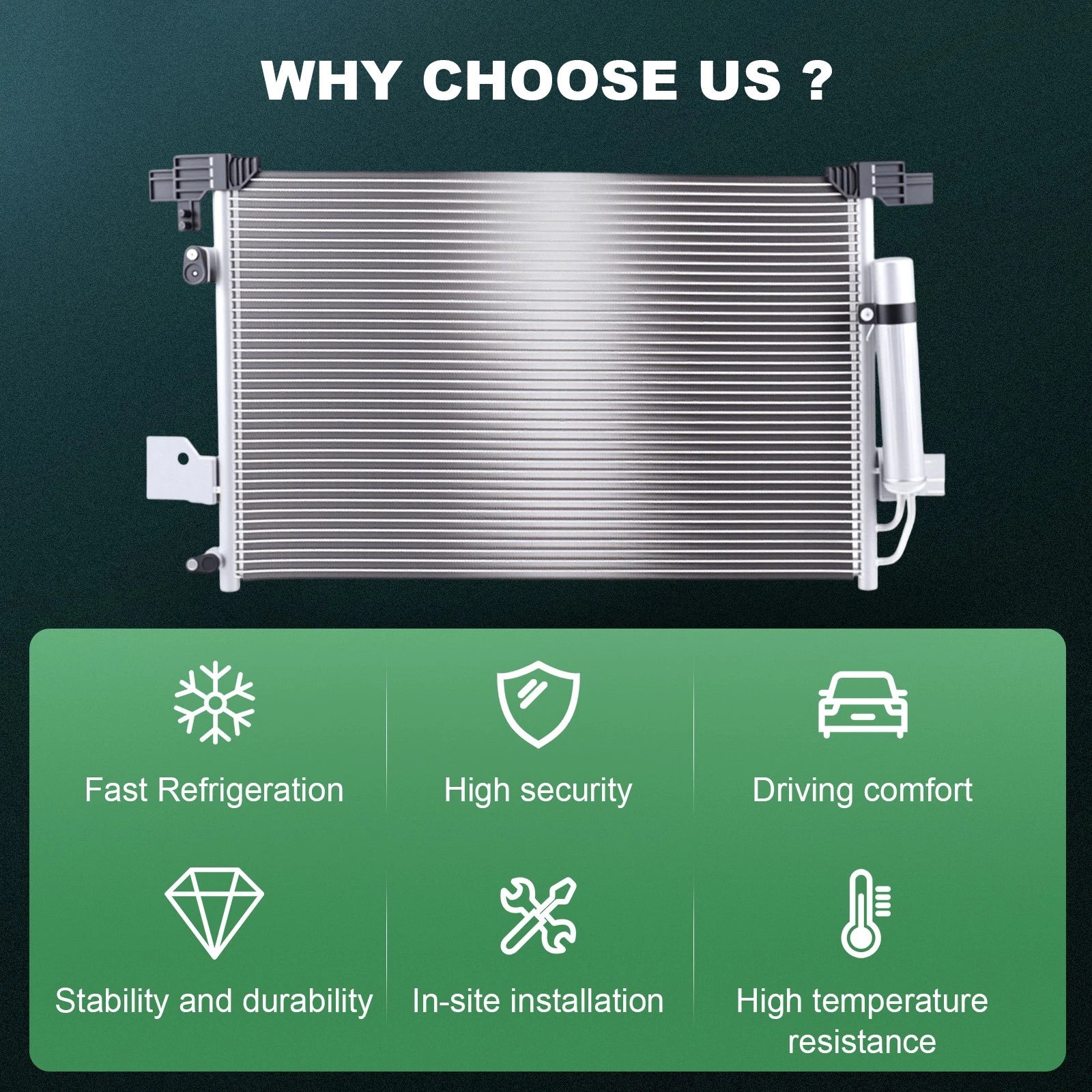 AC Condenser for Mitsubishi Lancer (2008–2017) & Outlander Sport (2011–2019)