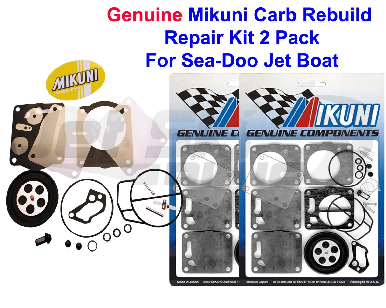 2X Mikuni Carburetor Rebuild Repair Kit for SeaDoo Challenger (1800)