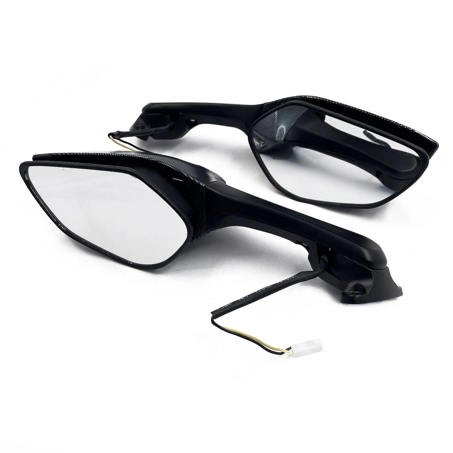 Carbon Look Rear View Mirrors with Turn Signals for Kawasaki Ninja ZX10R (2011–2015)