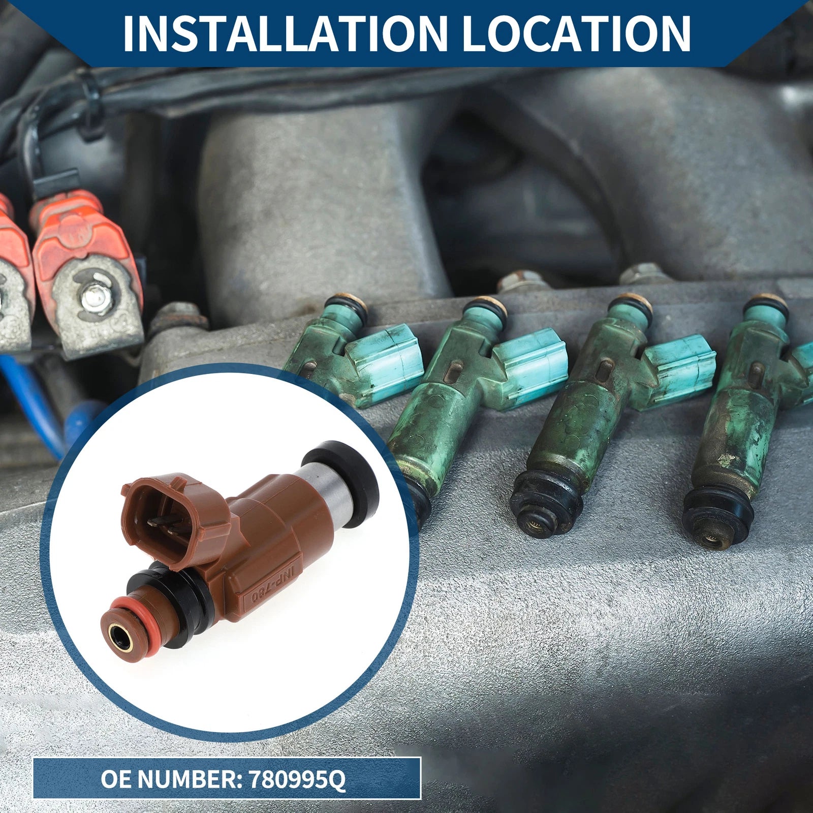 Fuel Injector No. 780995Q for Mazda BT-50 (2011–2020) 1 Pc Brown
