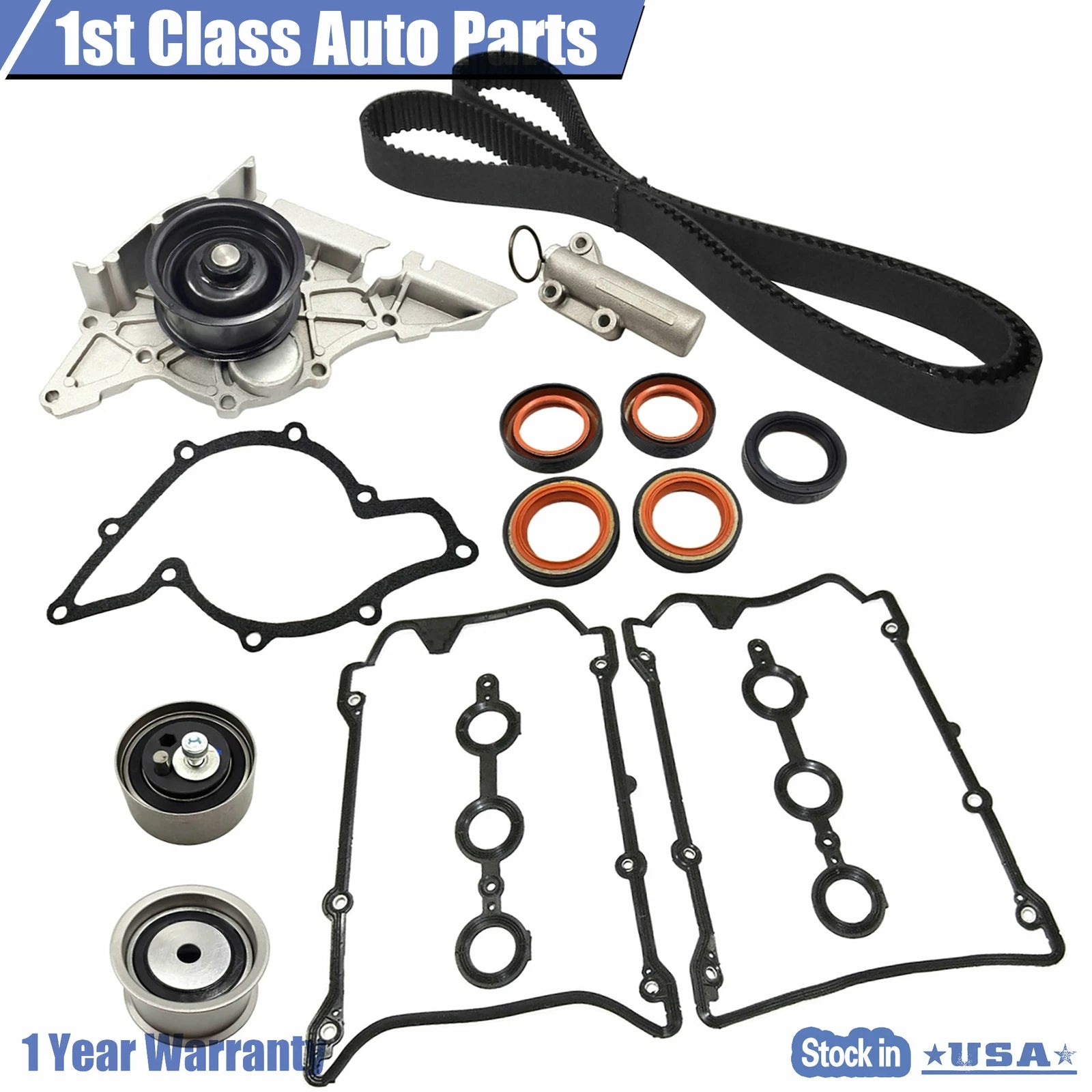 Timing Belt Water Pump Valve Cover Set for Audi VW 2.8L (1998–2005)