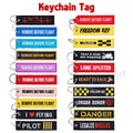 Embroidered Jet Tag Keychain for Backpack Biker Motorcycle Scooter (1pc)