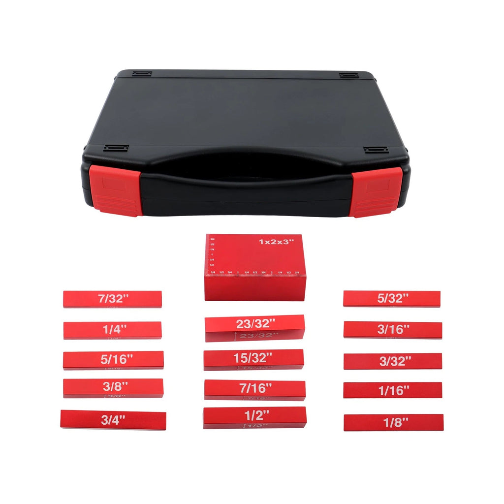 15-Piece Gauge Block Set for Woodworking Tools
