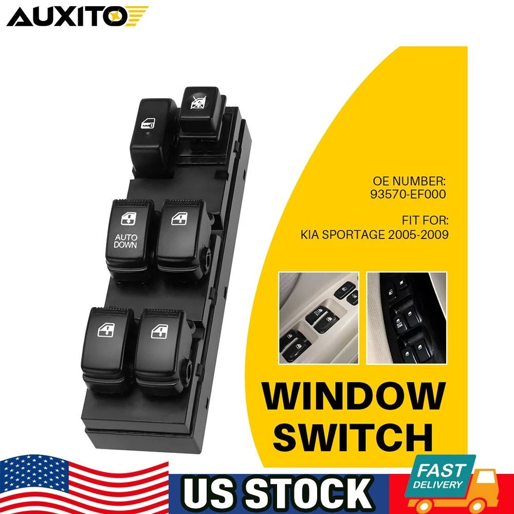 Front Left Power Window Master Switch for Kia Sportage (2005–2009) OE 93570-EF000