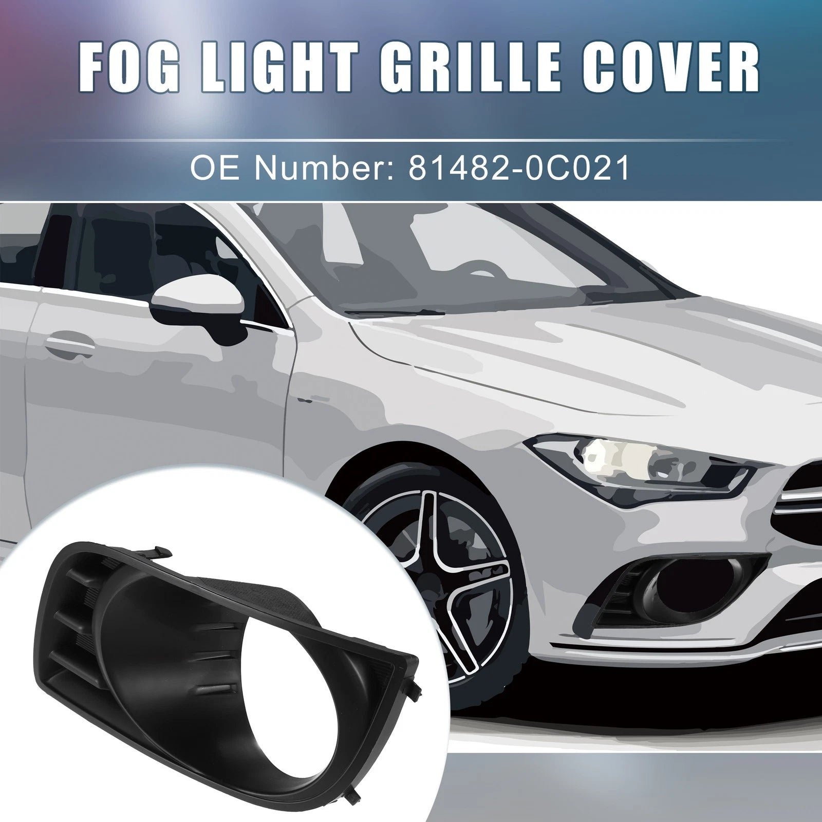 Front Left Fog Light Grille Cover 81482-0C021 for Toyota Sequoia (2008–2016)