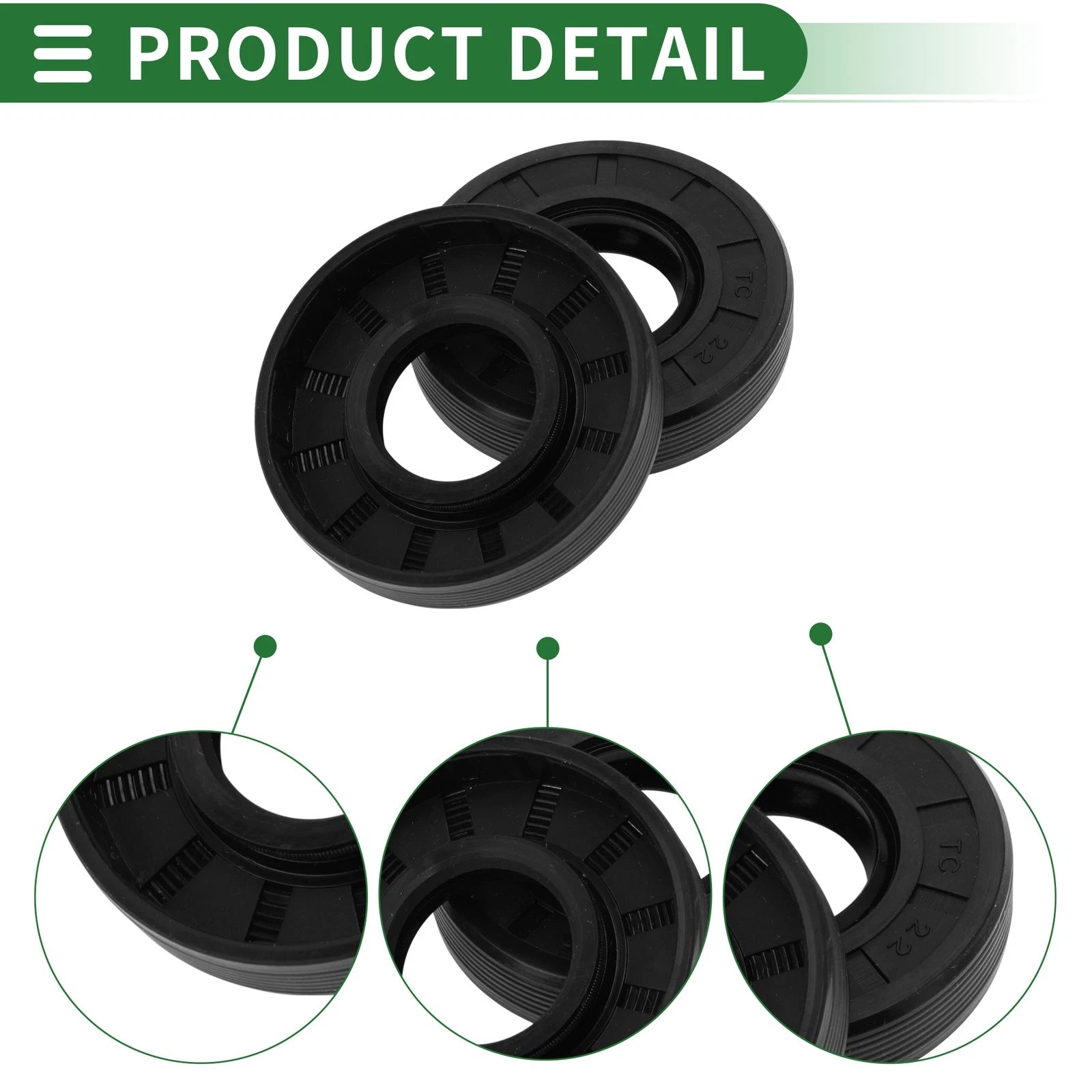 Oil Seal   22x48x10mm NBR Rubber Black