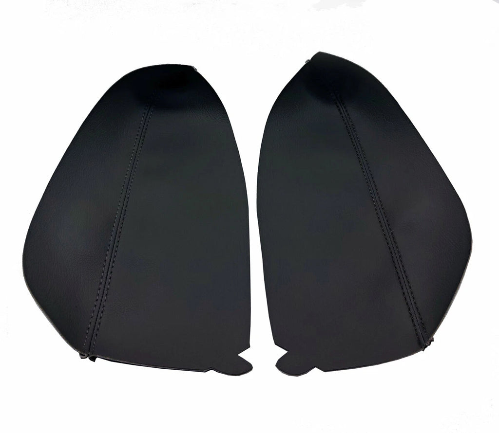 Set of 2 Front and Rear Door Armrest Covers for Acura TL (2004–2008) Black PVC Leather