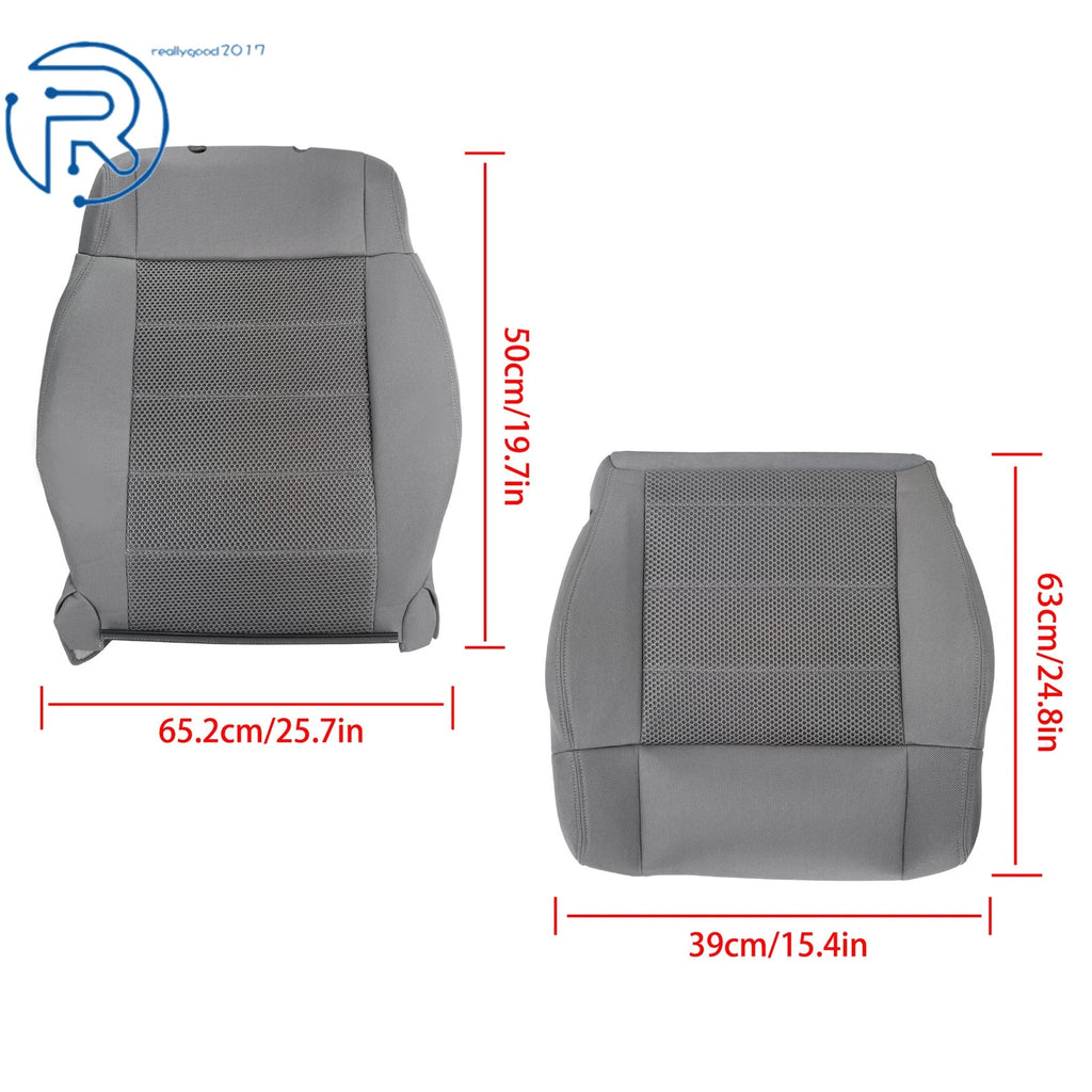 Set of 2 Front Driver Left & Right Seat Covers for Jeep Wrangler (2007-2012) Gray