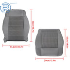 Set of 2 Front Driver Left & Right Seat Covers for Jeep Wrangler (2007-2012) Gray