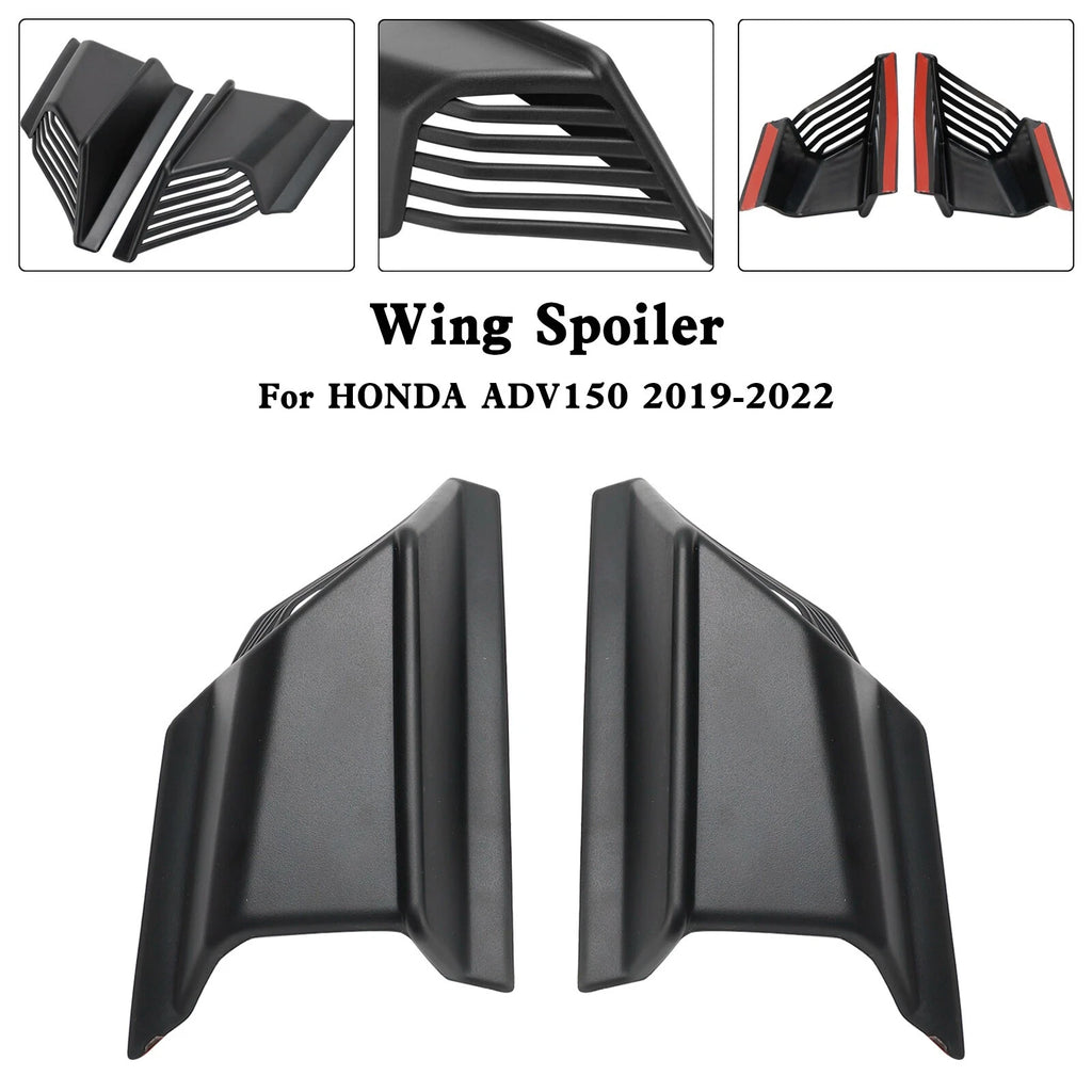 Body Winglet Side Deflector Air Wing Spoiler for Honda ADV-150 (2019–2022) Black T9