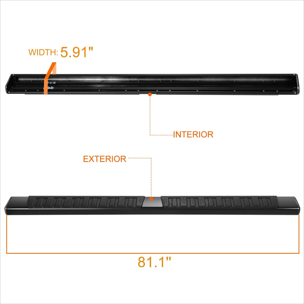 Set of 2 Side Step Bars for Chevy Colorado GMC Canyon Crew Cab (2015–2025)