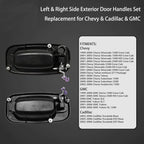 4Pcs Exterior Door Handle for Chevy Silverado GMC Cadillac (1999–2007)
