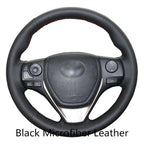 Hand Sewing Steering Wheel Cover for Toyota RAV4, Corolla (2013-2018)