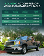 A/C Compressor for Chevrolet Express GMC Savana Silverado (2007–2009)