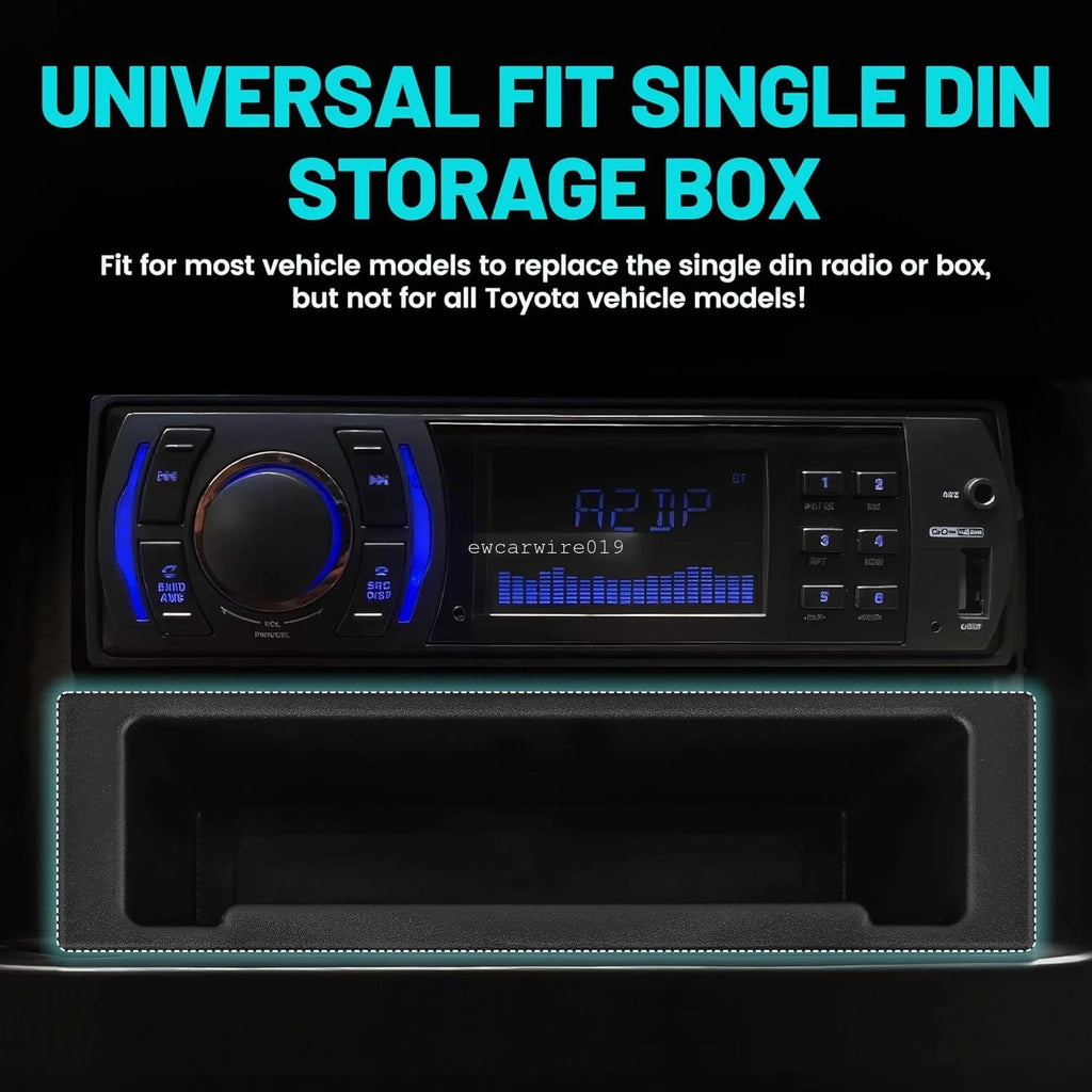 Single Din Car Radio Storage Box for Ford Mustang (1994–2000)