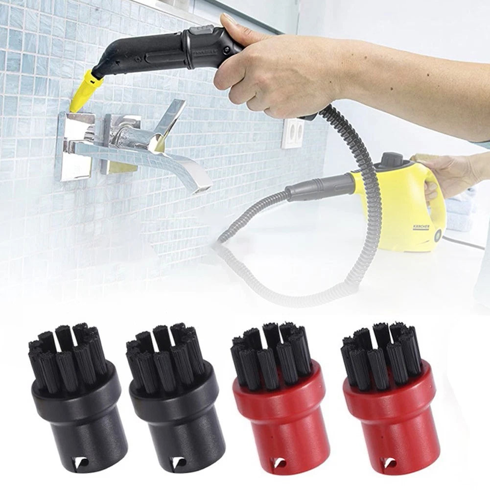 Set of 4 Round Nylon Brushes for Cleaning Extension Nozzle