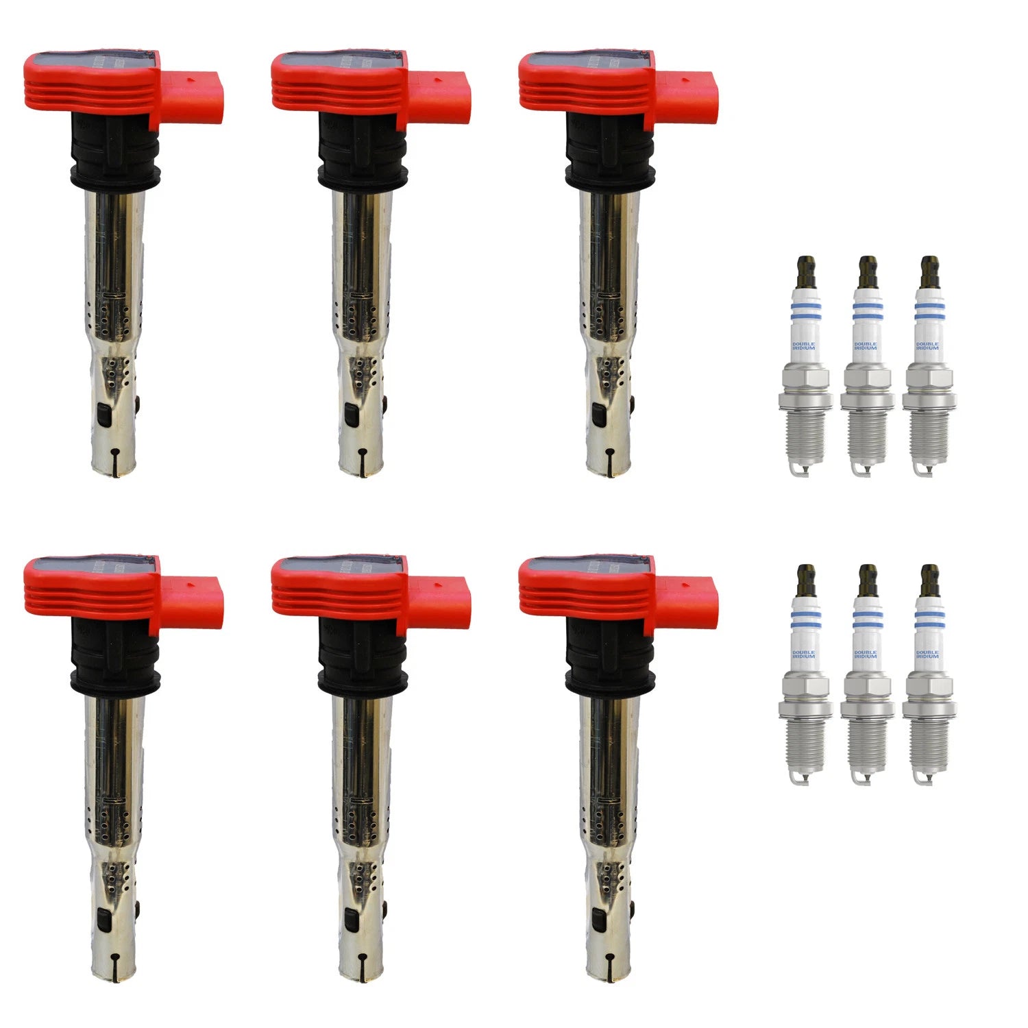 Set of 6 Ignition Coils & Spark Plugs for Audi A6 A8 Quattro