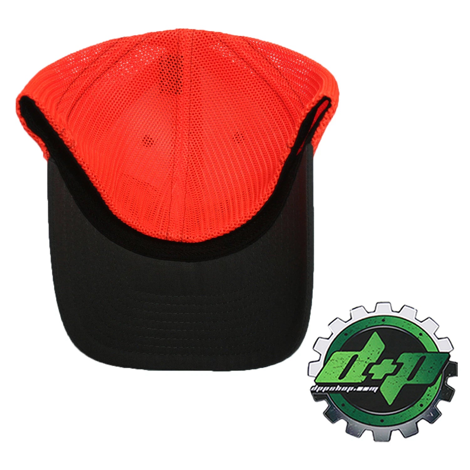 Richardson Flex Fit Trucker Hat for Ford Powerstroke (Charcoal Gray/Orange)