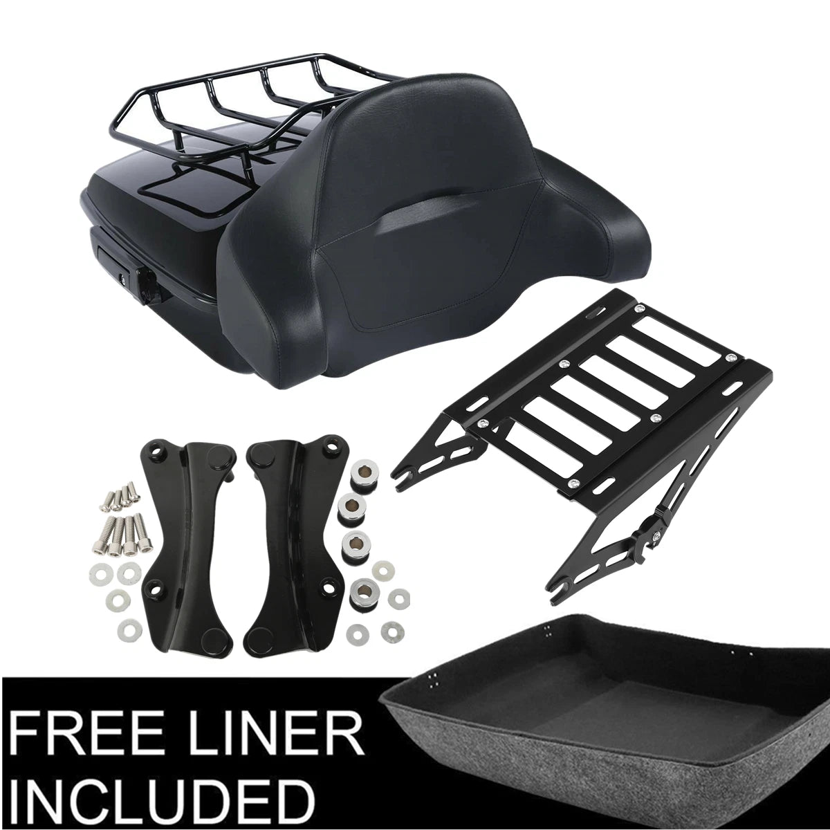 Chopped Trunk Mount Rack Docking Kit for Harley Touring Street Glide (2014–2023)