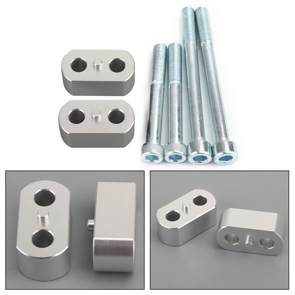 Silver Bar Risers 20mm Rise for Tiger 800/1200 Explorer (2012–2020) T9