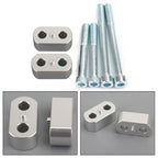 Silver Bar Risers 20mm Rise for Tiger 800/1200 Explorer (2012–2020) T9