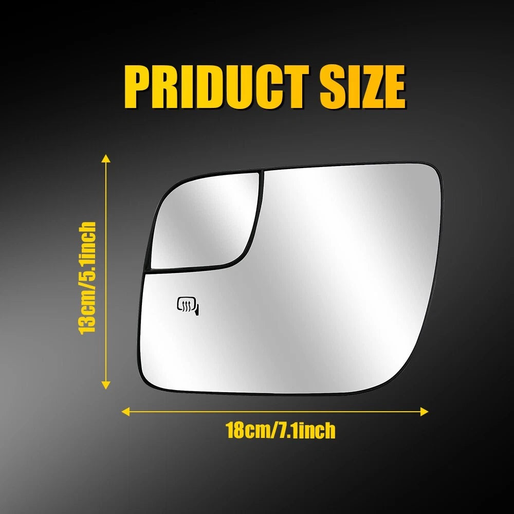 Heated Convex Driver Left Side Mirror Glass for Ford Explorer (2011â2019)