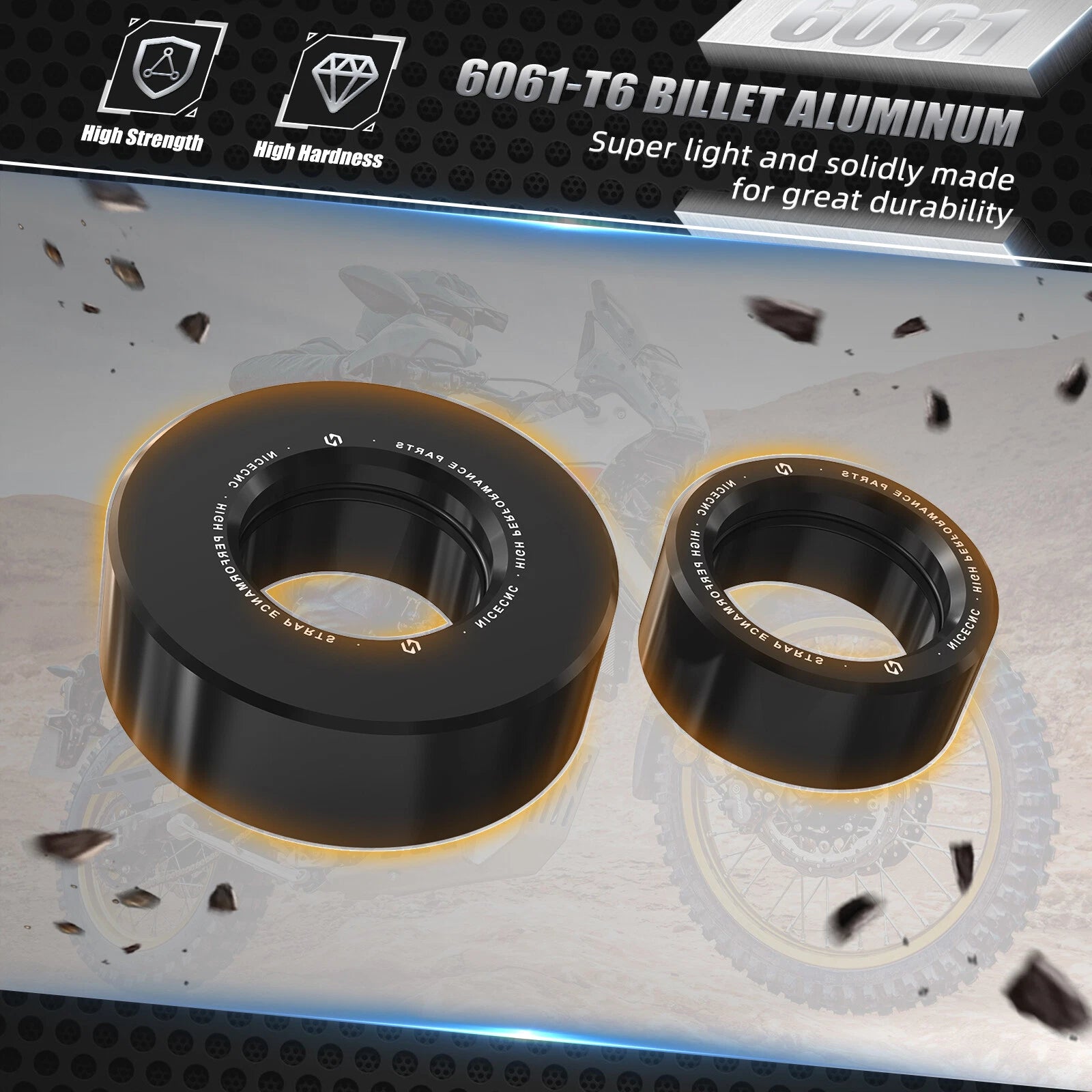 Rear Wheel Spacers 90387-20036-00 for Yamaha Tenere 700 (2019–2024)