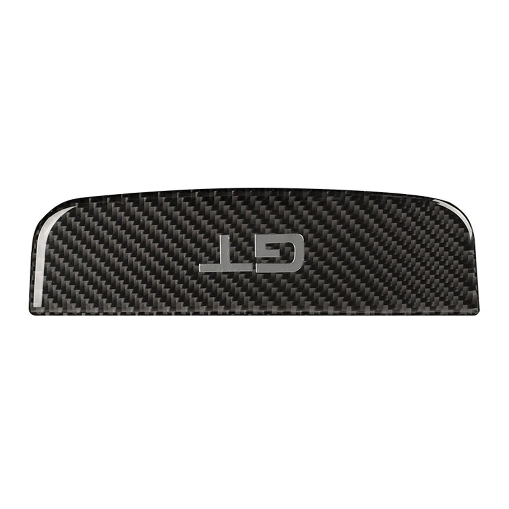 Carbon Fiber Interior Storage Box Trim Cover for Ford Mustang (2015–2019)