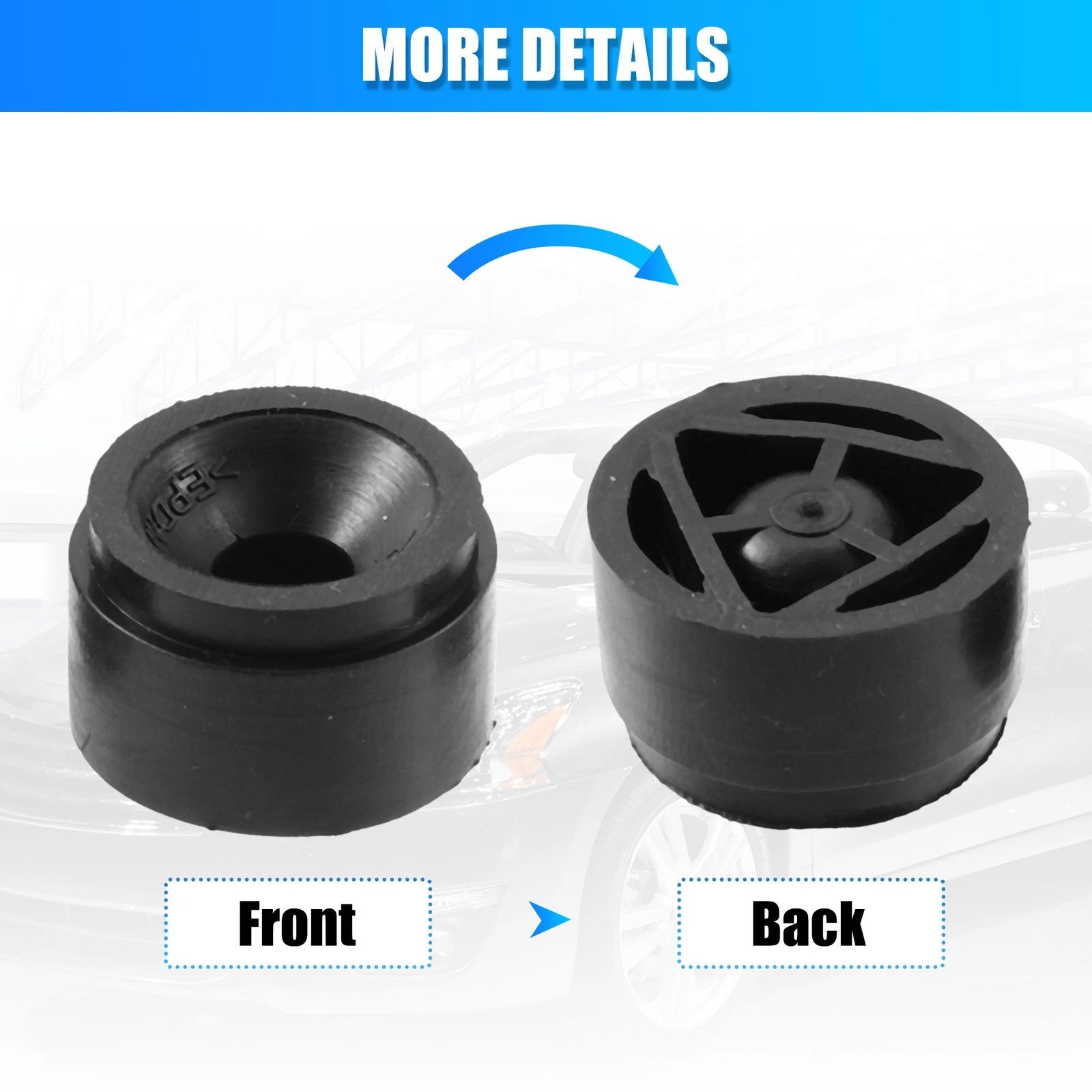 Set of 4 Hood Stop Cushion Bumpers Rubber for Audi A6 (2005–2016) 07C103226 07C103226B