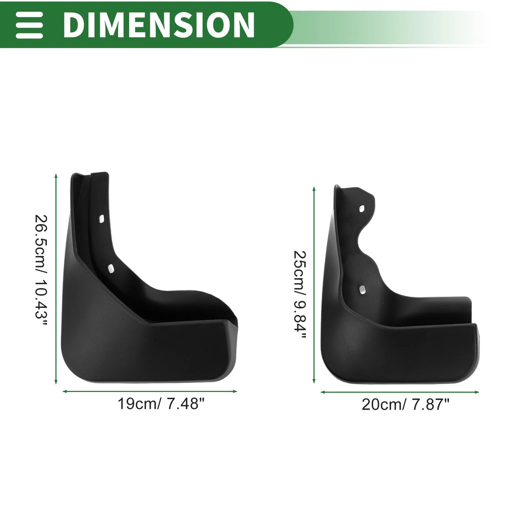 Set of 2 Mud Flaps for Volkswagen Jetta (Sedan) (2015–2017)