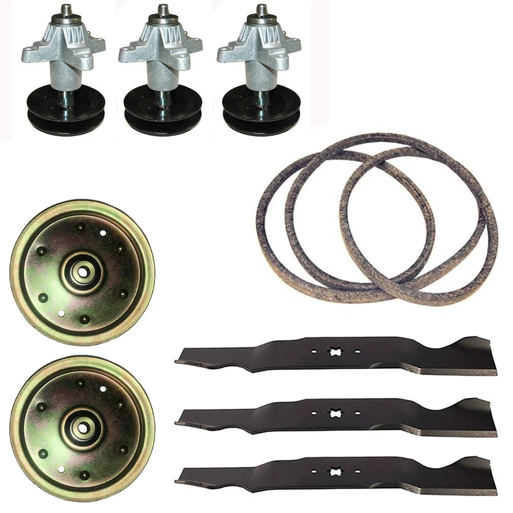 54" Deck Rebuild Kit for Craftsman 247.2506.10 (Fits Blades, Spindles, Pulleys, Belt)
