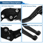 Adjustable Short Brake Clutch Levers for Honda Fury/VTX1300CX (2009–2018) Black